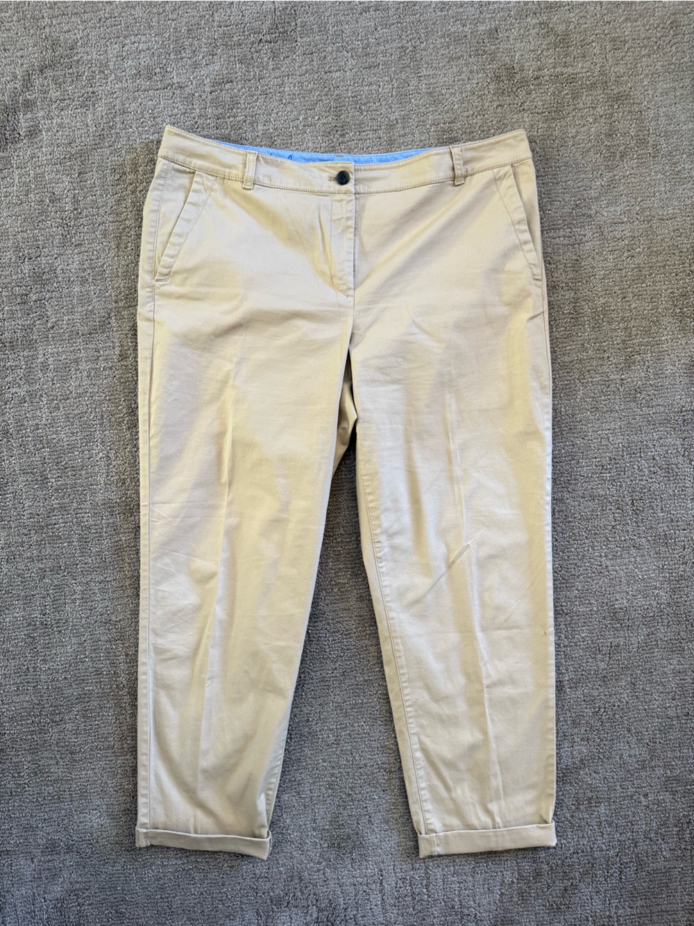 Talbots Weekend Light Beige Chino Pants Size 14